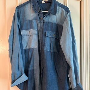Pilcro Blue Lightweight Denim Shirt Jacket